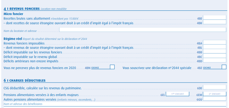 comment déclarer les revenus fonciers